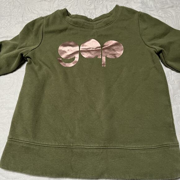 Gap Metallic Logo Pullover Sweatshirt Size 6/7 - Picture 3 of 5